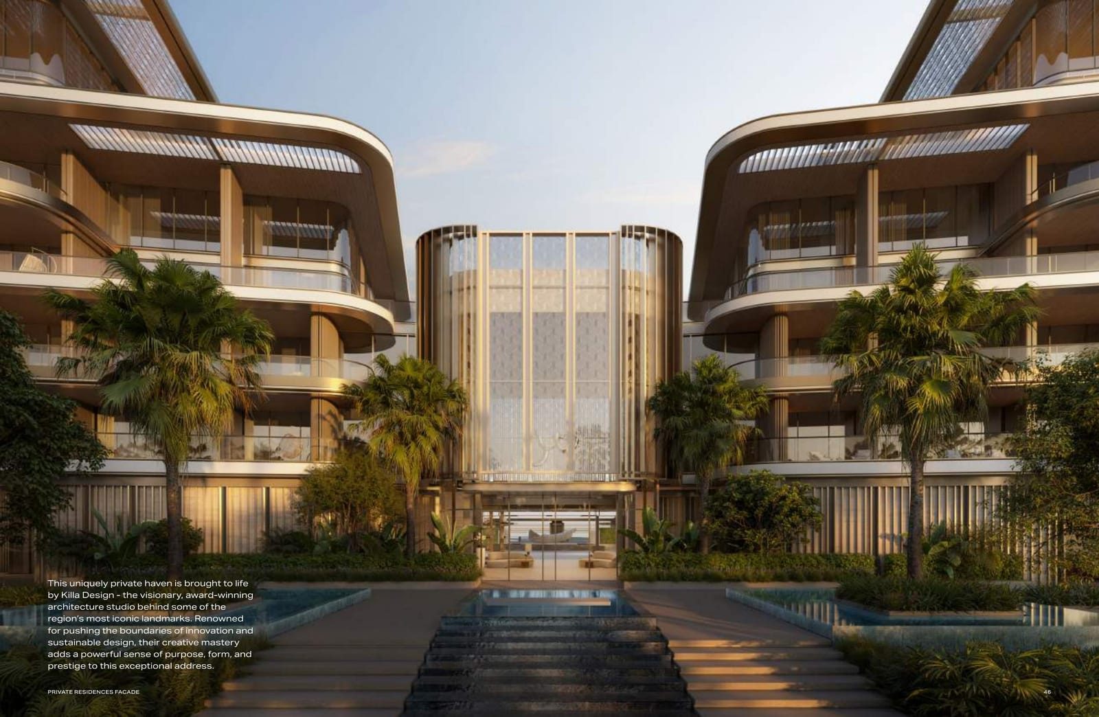 Four Seasons Private Residences, Saadiyat Beach — courtyard facade