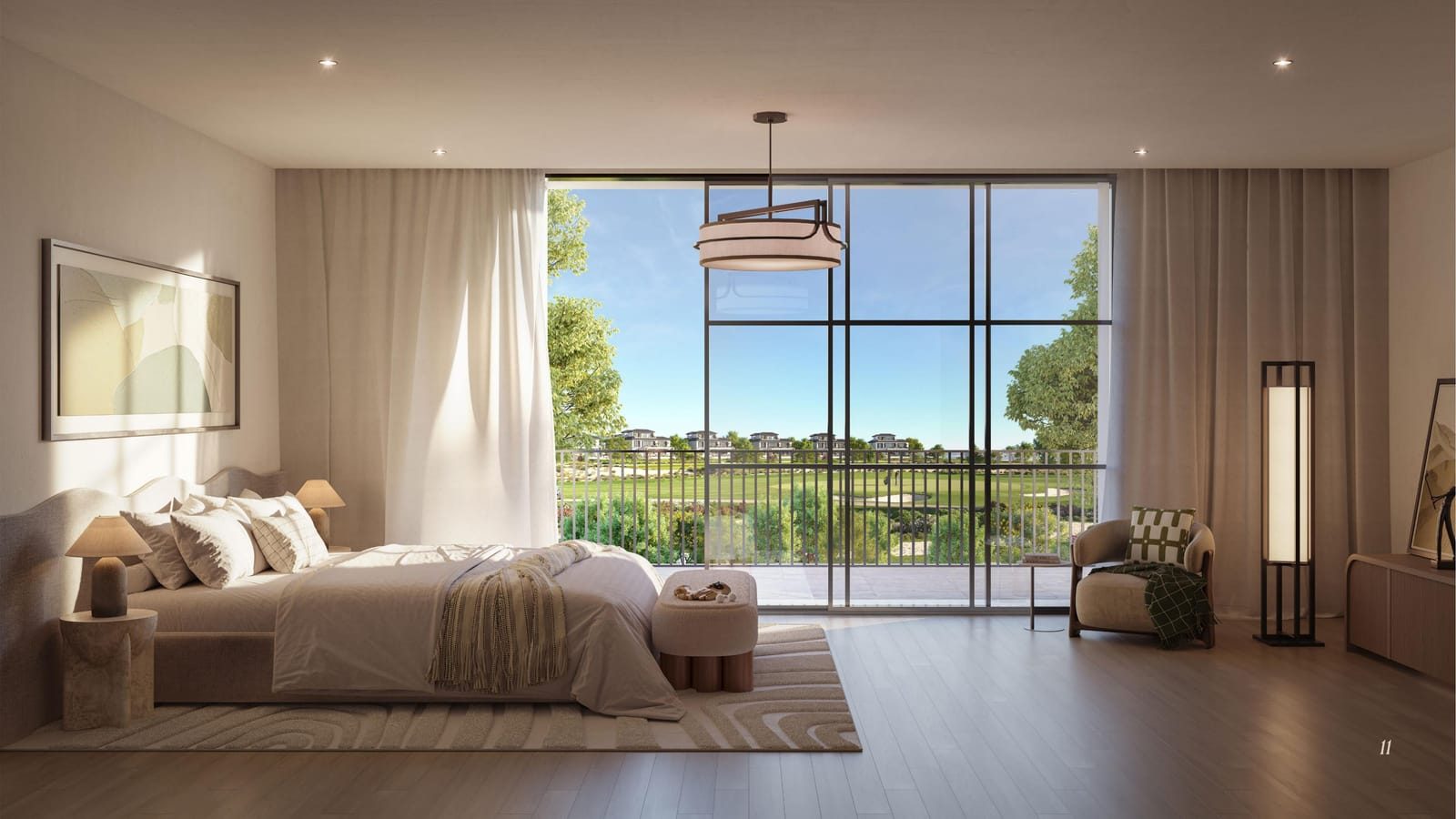HGE Golf Mansions — bedroom fairway view