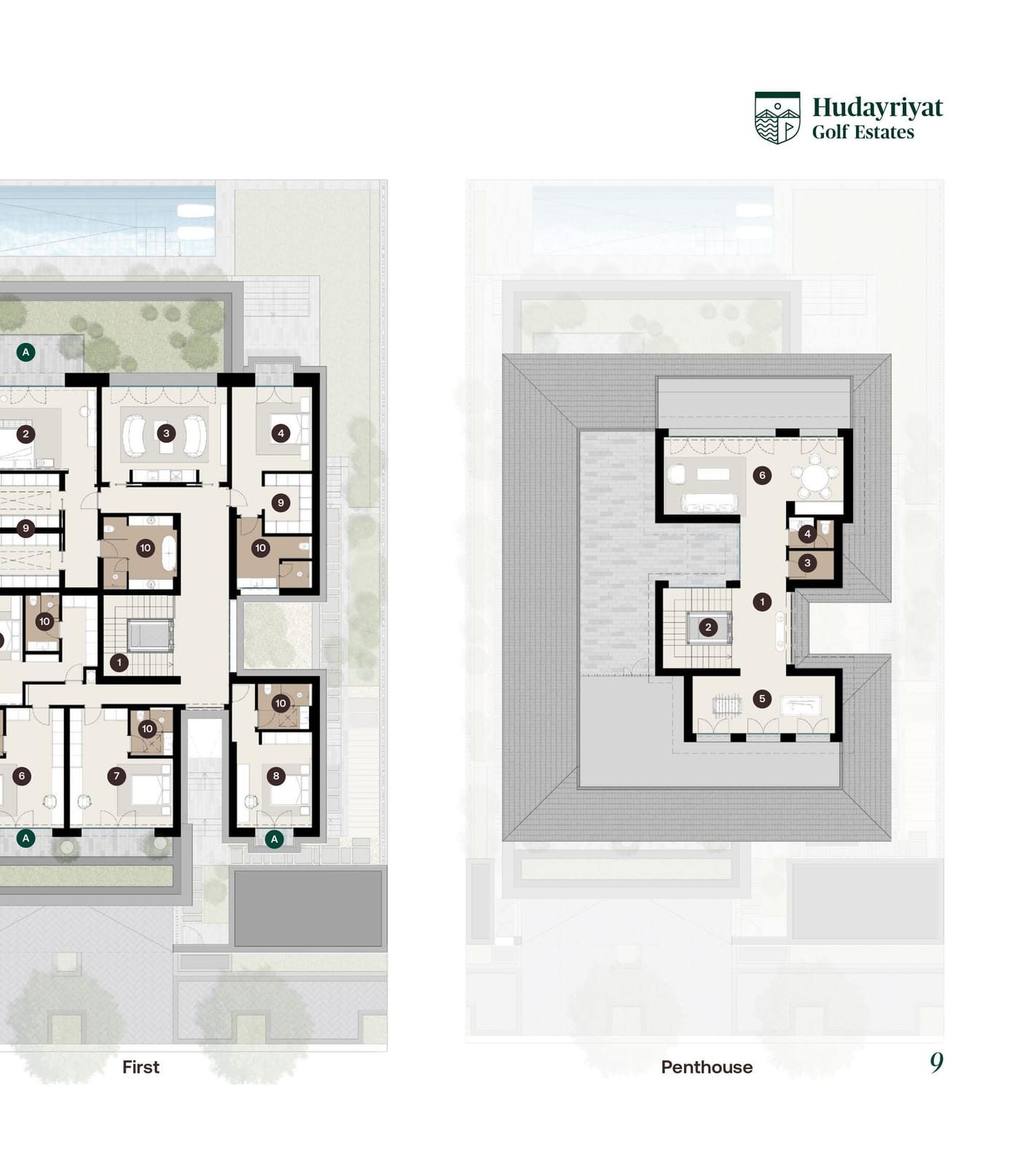 HGE Golf Mansions — first penthouse floor plan