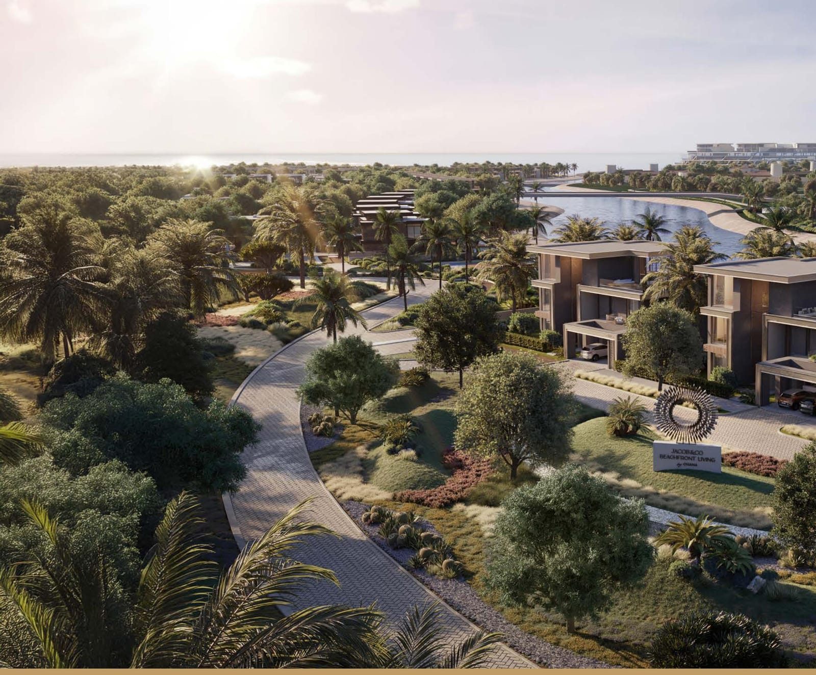 Jacob & Co. Beachfront Living by Ohana — al jurf villas community aerial