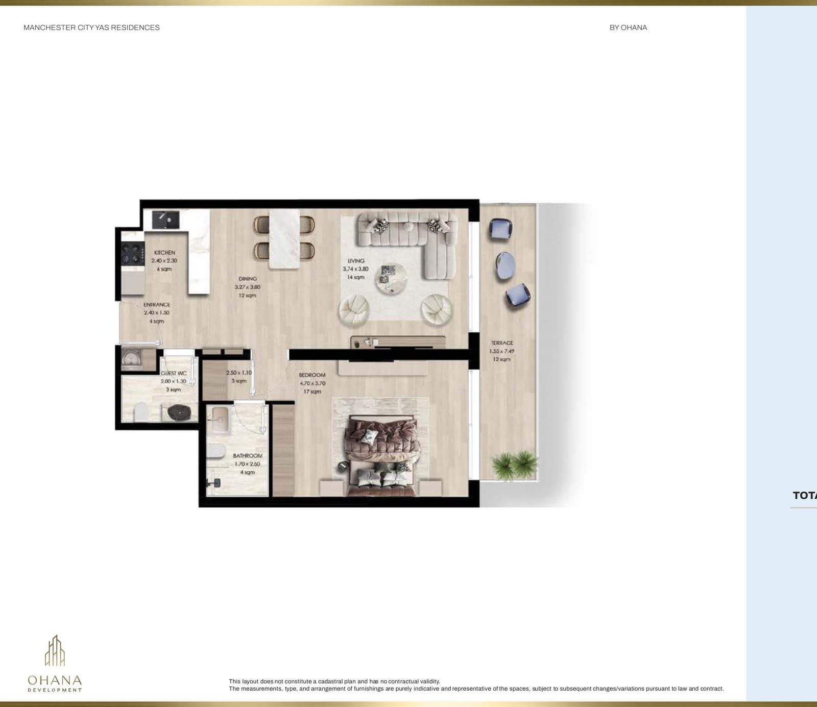 Manchester City Yas Residences by Ohana — bedroom floor plan